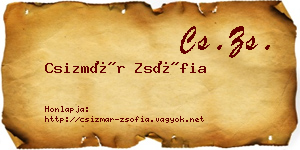 Csizmár Zsófia névjegykártya