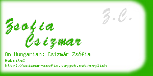 zsofia csizmar business card